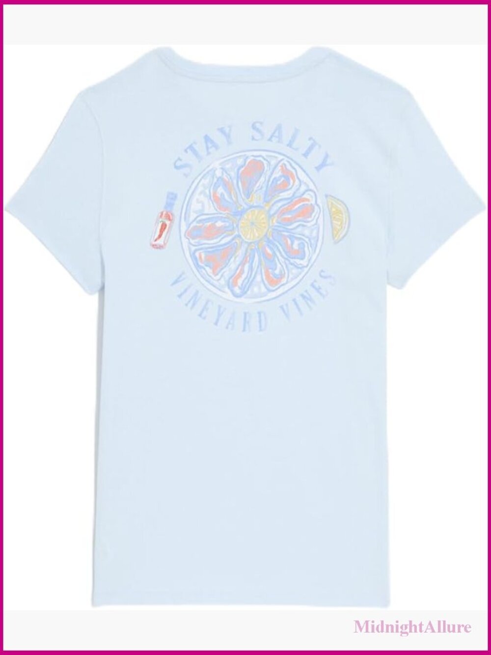 Soft Washed Cotton T-Shirt Oyster Plate Short Sleeve